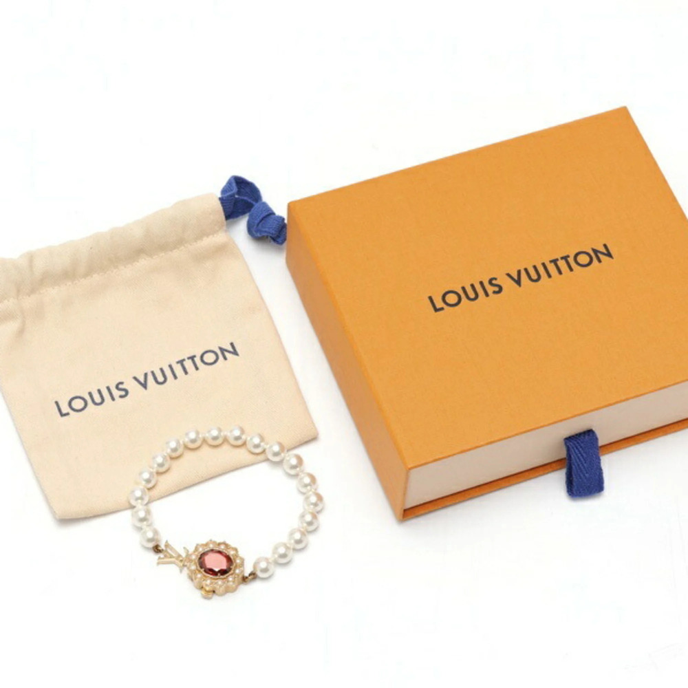 LOUIS VUITTON Gold Pearl Charm Bracelet - Picture 7 of 7